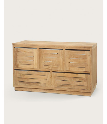 Dune - Meuble salle de bain en teck massif 140 cm