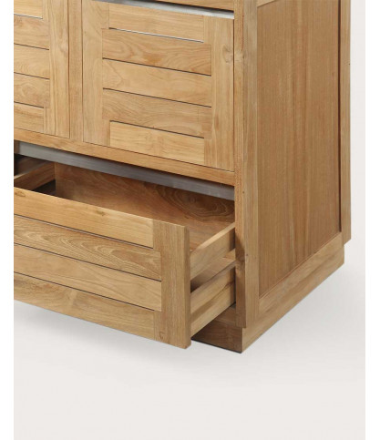 Dune - Meuble salle de bain en teck massif 140 cm