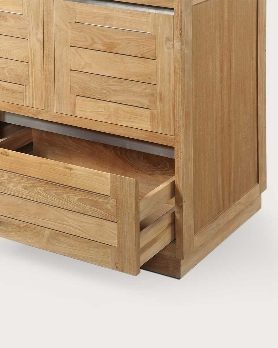 Dune - Meuble salle de bain en teck massif 140 cm