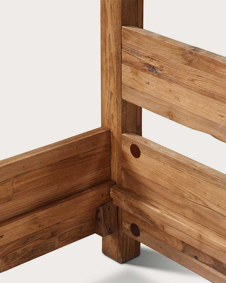 Java - Lit baldaquin en teck massif