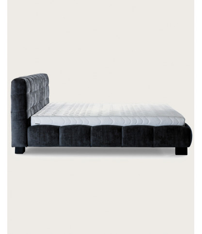 BellI - Lit double en velours gris