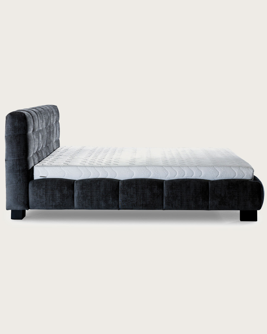 BellI - Lit double en velours gris