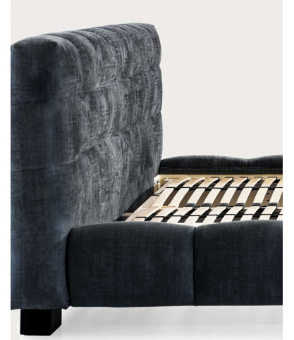 BellI - Lit double en velours gris