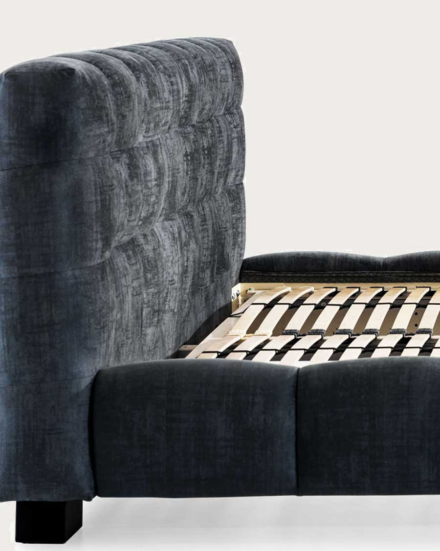 BellI - Lit double en velours gris