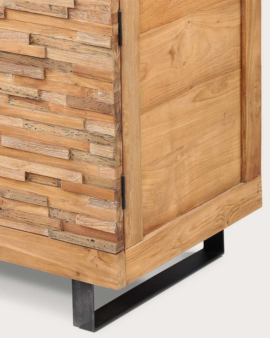 Néo - Meuble salle de bain en teck parqueté 160 cm