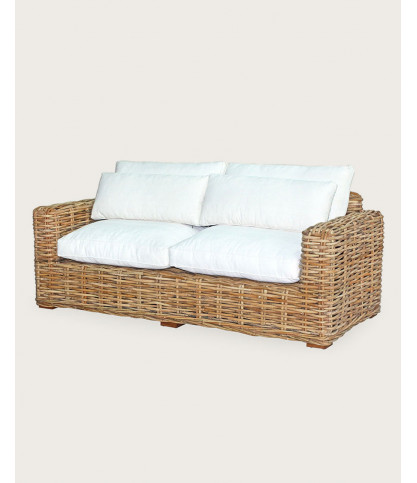 Cassiopée - Canapé de jardin en rotin 3 places