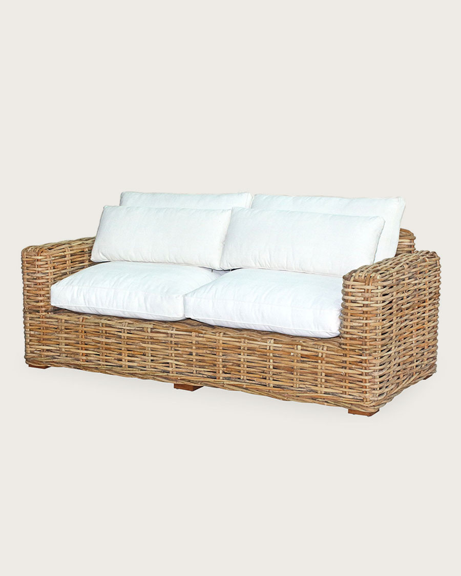 Cassiopée - Canapé de jardin en rotin 3 places