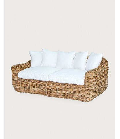 Phuket - Canapé de jardin 3 places en rotin