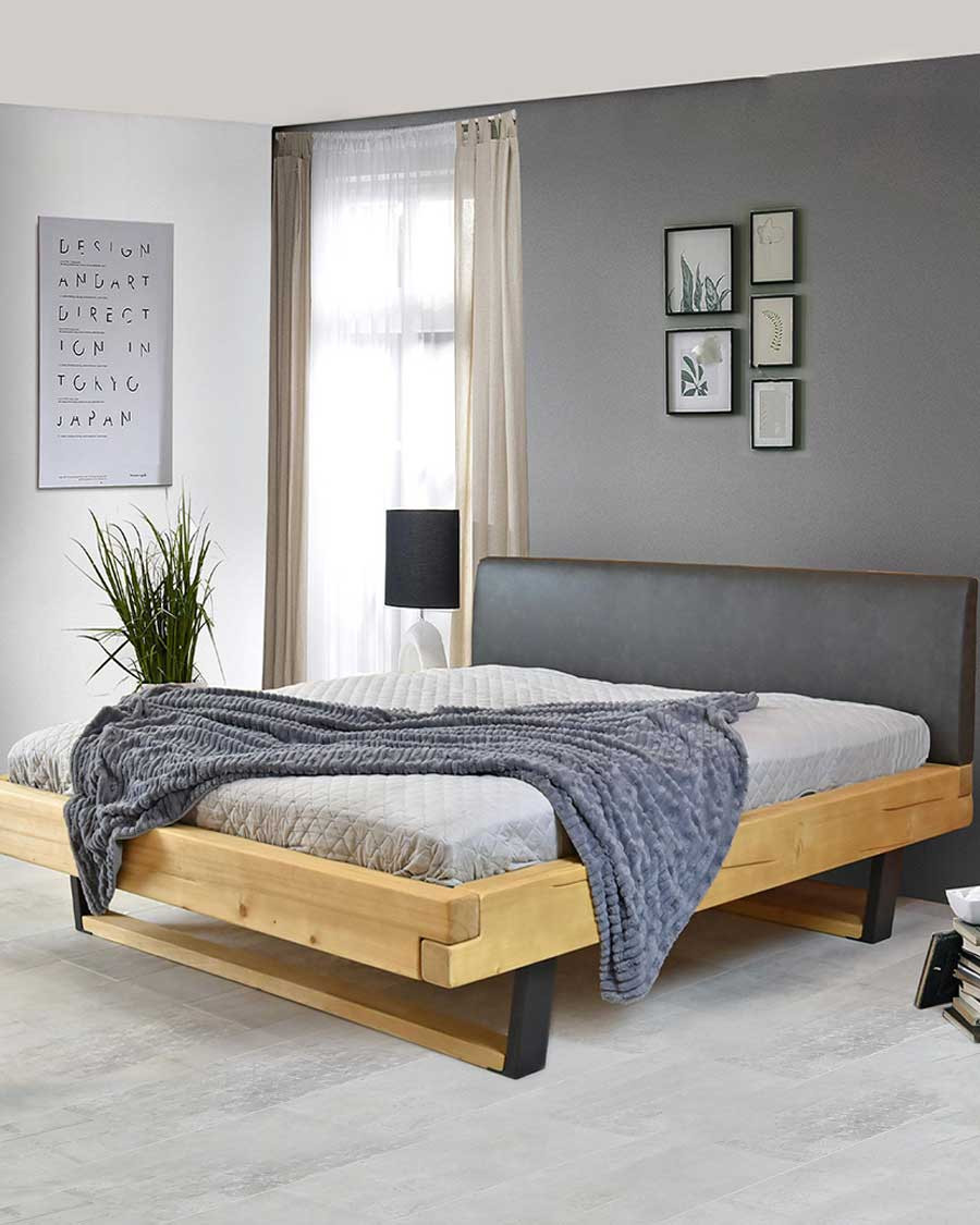 Bakara - Lit poutre en bois...