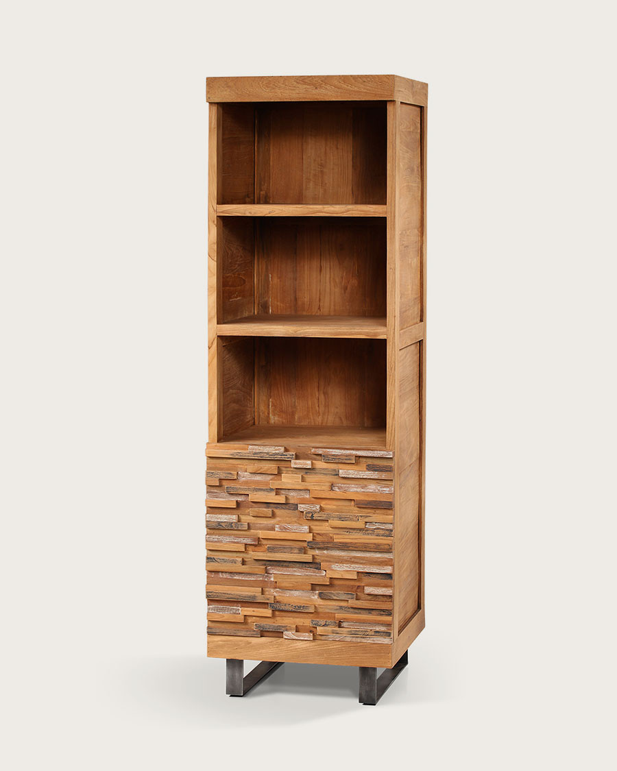 Néo - Colonne de salle de bain en teck massif