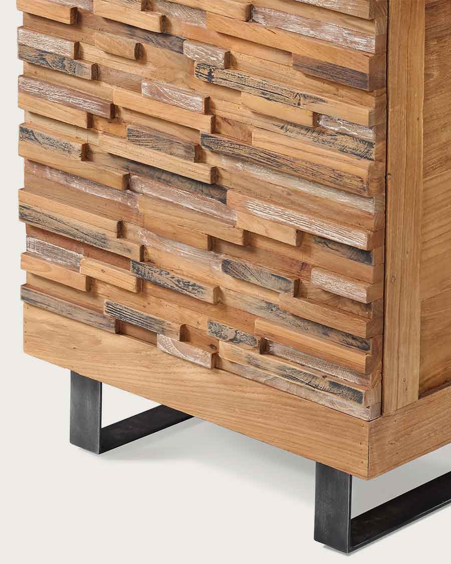 Néo - Colonne de salle de bain en teck massif