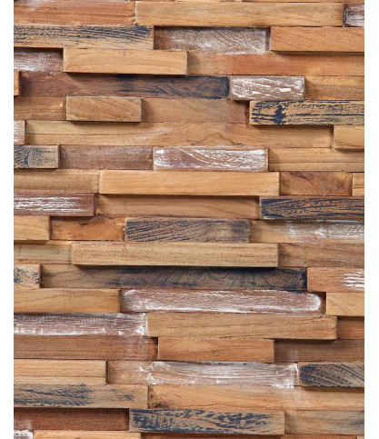 Néo - Colonne de salle de bain en teck massif