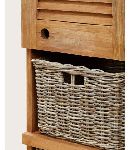 Eclipse - Colonne de salle de bain en teck massif