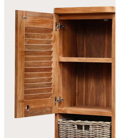 Eclipse - Colonne de salle de bain en teck massif