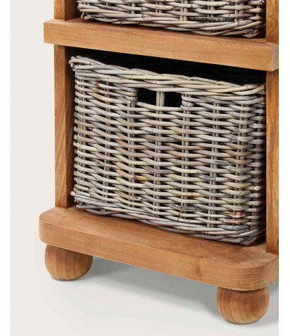 Eclipse - Colonne de salle de bain en teck massif