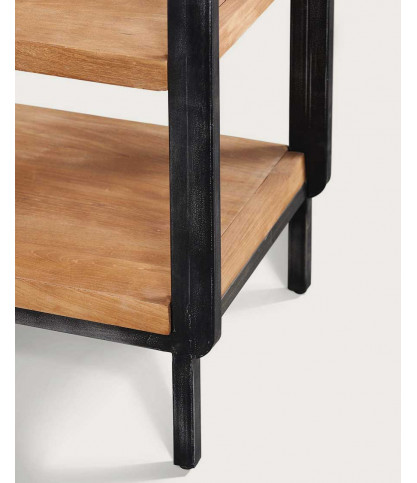 Samuraï - Armoire de salle de bain industrielle en teck et métal