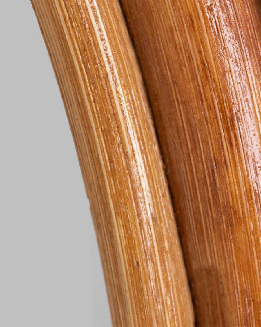 Monoï - Miroir rond en rotin tressé