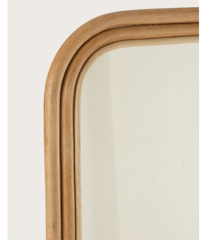 Lana - Miroir échelle vertical en rotin tressé