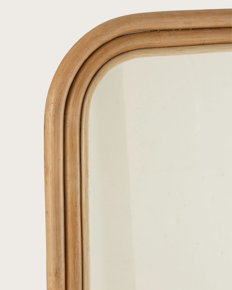 Lana - Miroir échelle vertical en rotin tressé