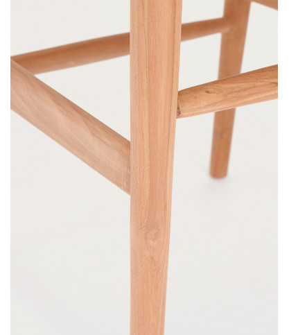 Lyia - Chaise en teck massif et rotin