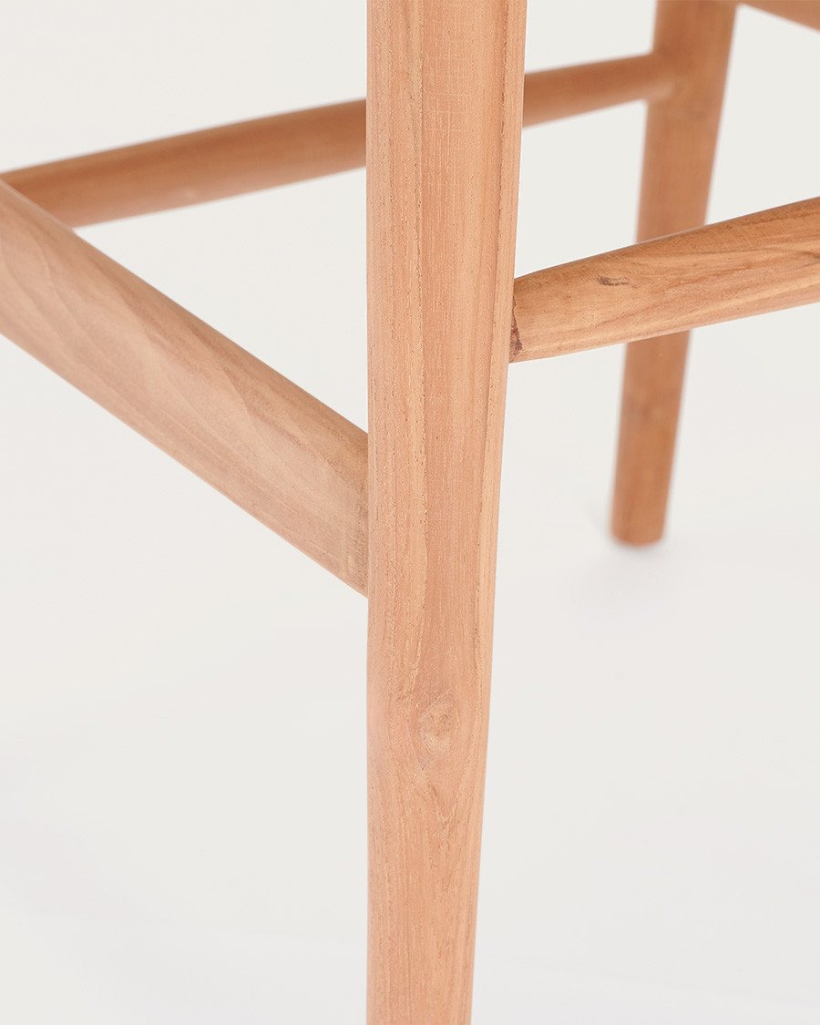 Lyia - Chaise en teck massif et rotin