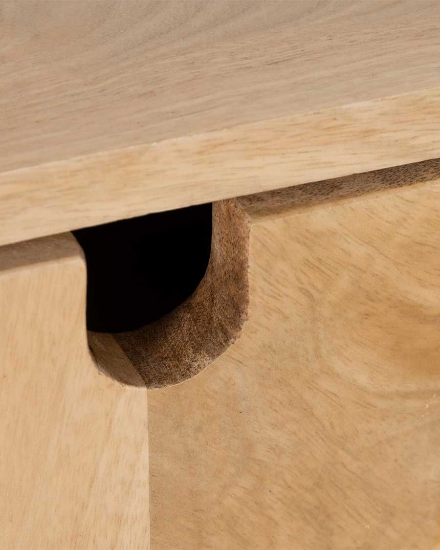 Kali - Buffet en bois et cannage 145 cm