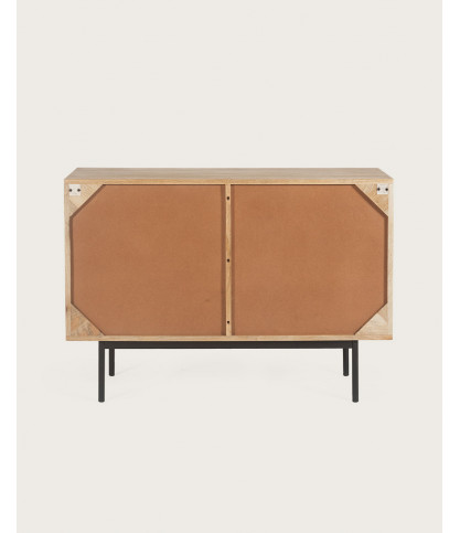 Kali - Petit buffet en bois et cannage 100 cm