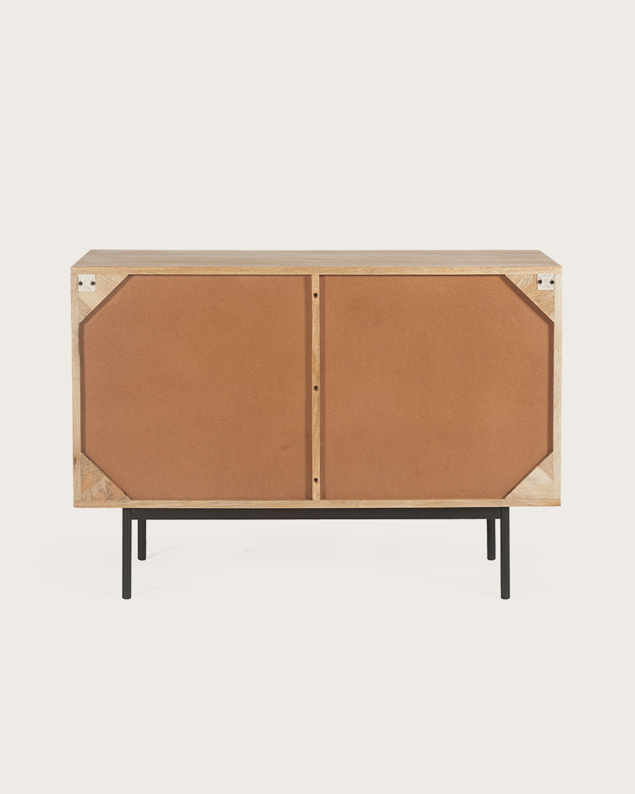 Kali - Petit buffet en bois et cannage 100 cm