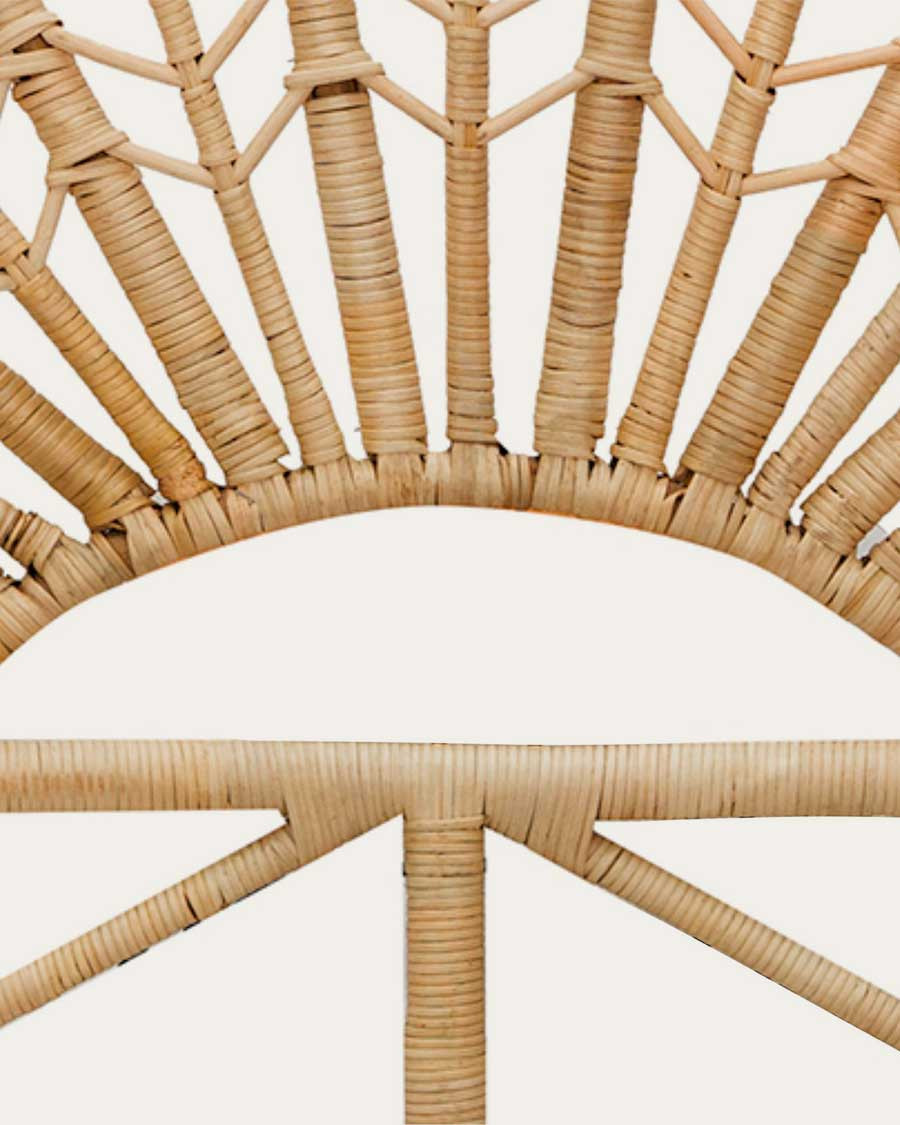 Flower - Tête de lit en rotin tressé