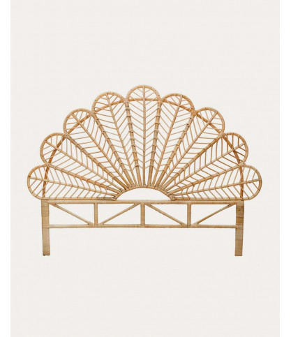 Flower - Tête de lit en rotin tressé