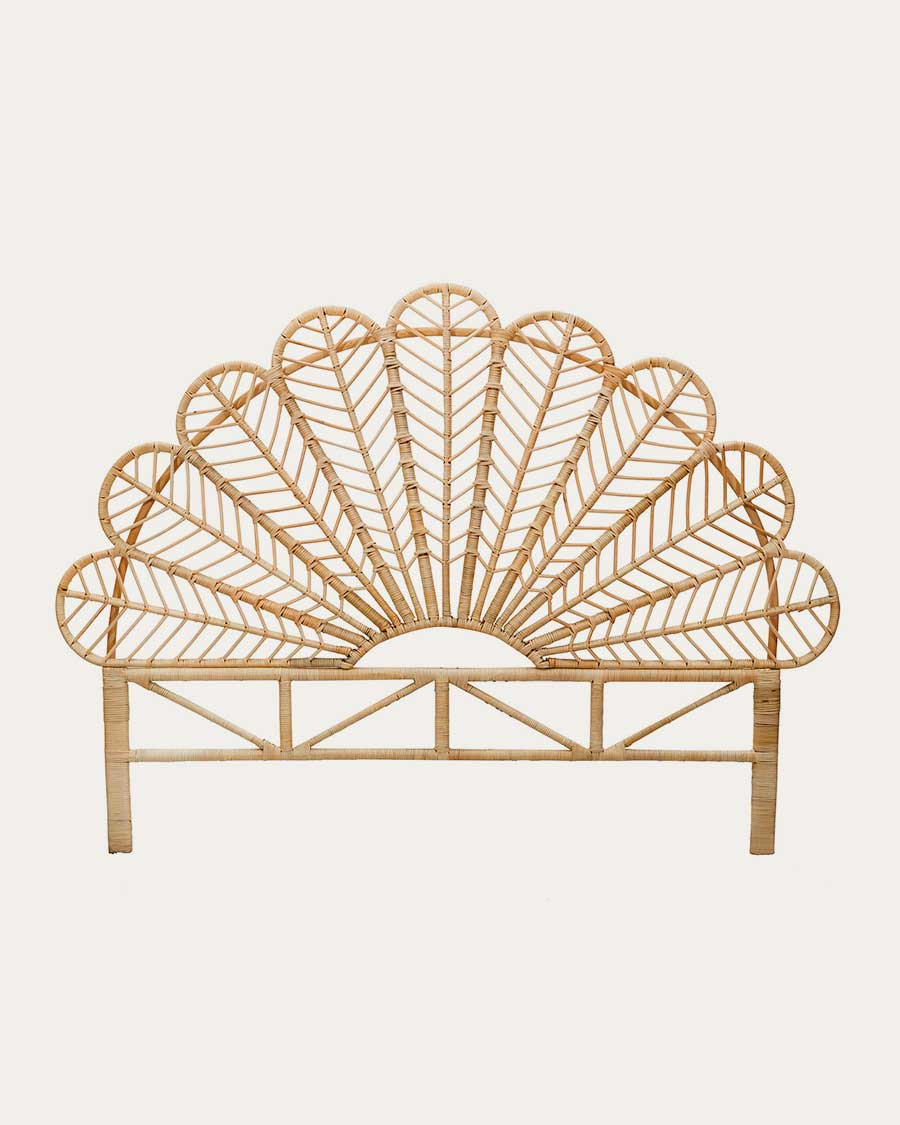 Flower - Tête de lit en rotin tressé