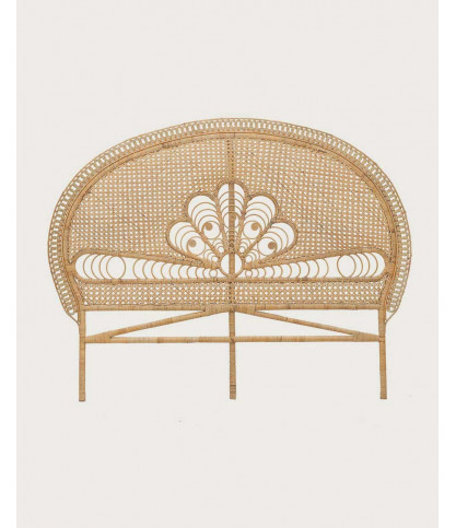 Coco - Tête de lit en rotin tressé