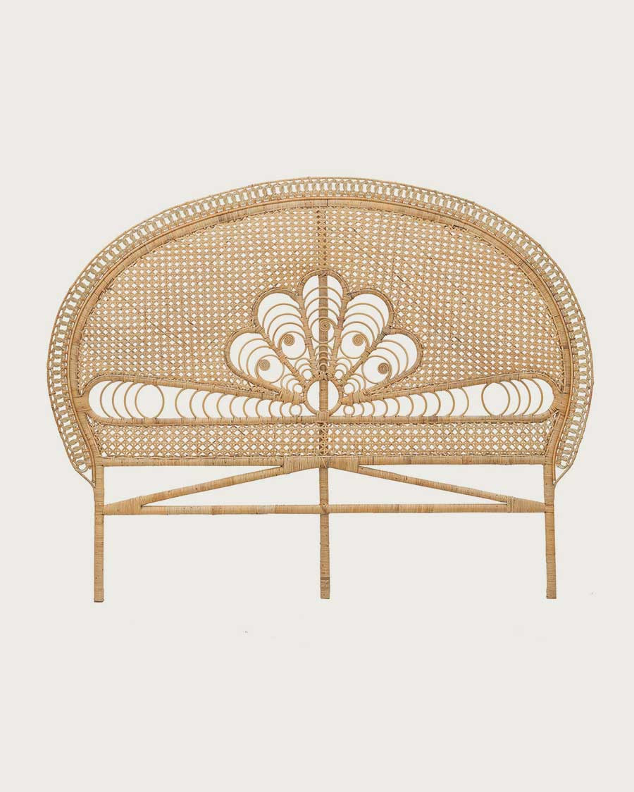 Coco - Tête de lit en rotin tressé