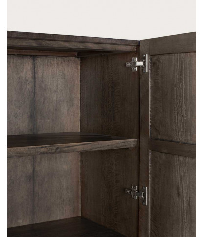 Hawaï - Armoire noire en manguier massif sculpté