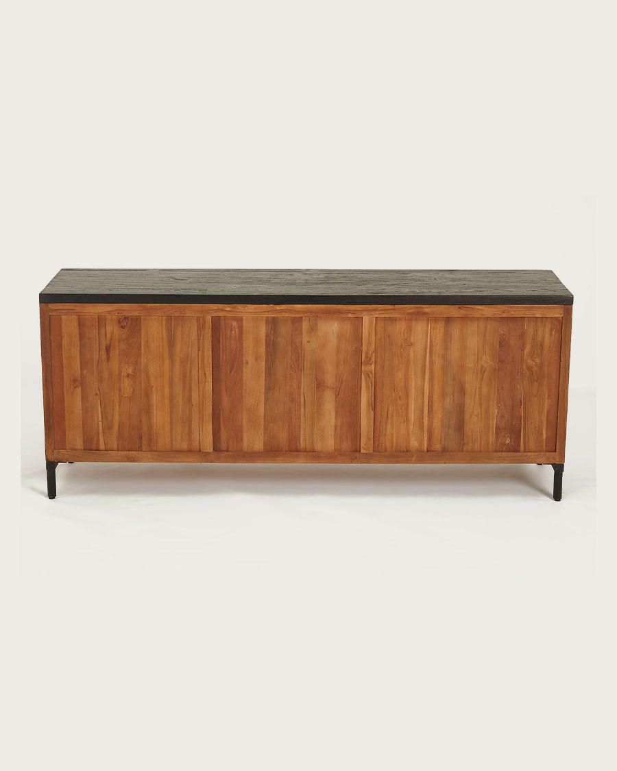 Jodhpur - Buffet bas en teck recyclé bicolore 160 cm