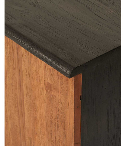 Jodhpur - Buffet bas en teck recyclé bicolore 160 cm