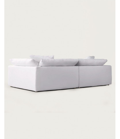 Cloud - Canapé 3 places en lin blanc