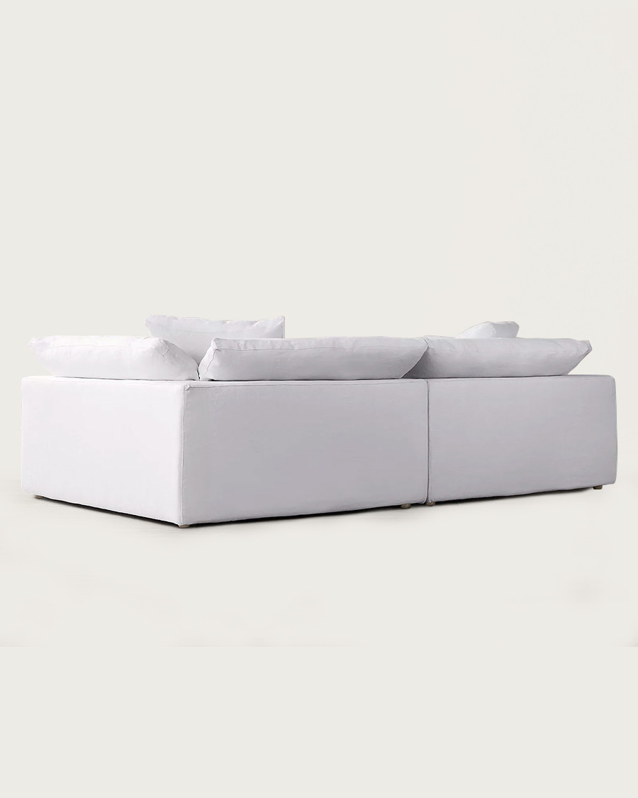 Cloud - Canapé 3 places en lin blanc
