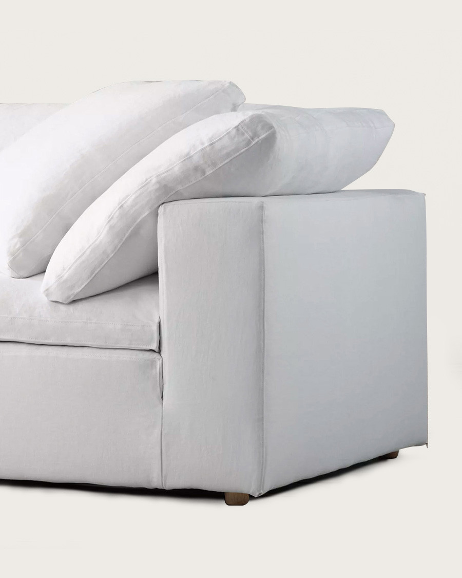 Cloud - Canapé 3 places en lin blanc
