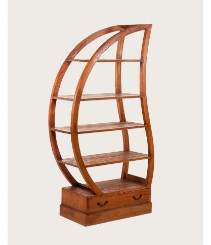 Yin Yang - Bibliothèque en teck massif