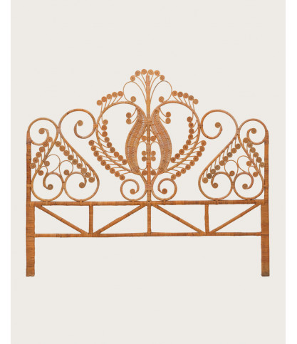 Milo - Tête de lit vintage en rotin tressé 160 cm