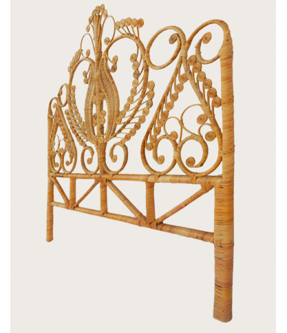 Milo - Tête de lit vintage en rotin tressé 160 cm