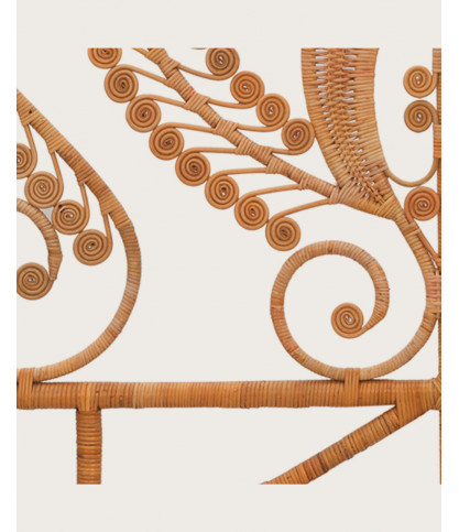 Milo - Tête de lit vintage en rotin tressé 160 cm