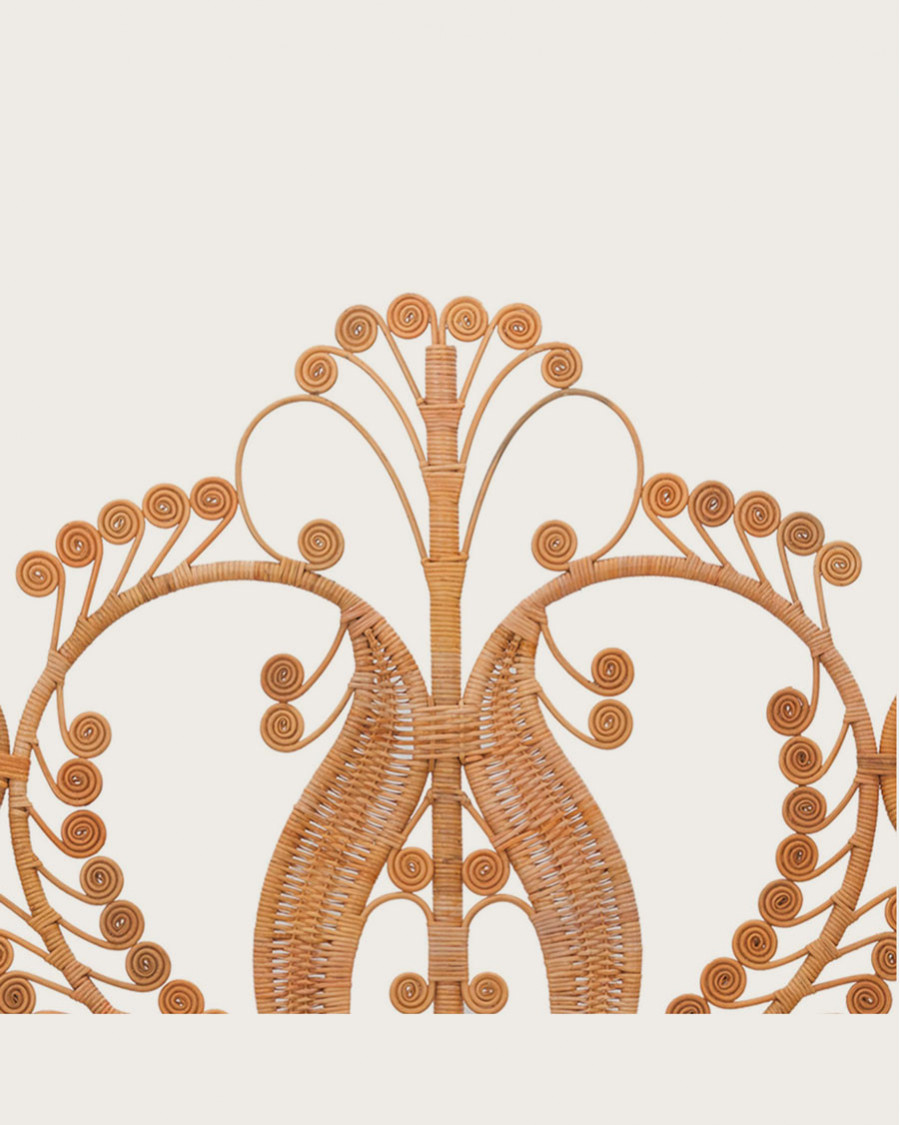 Milo - Tête de lit vintage en rotin tressé 160 cm