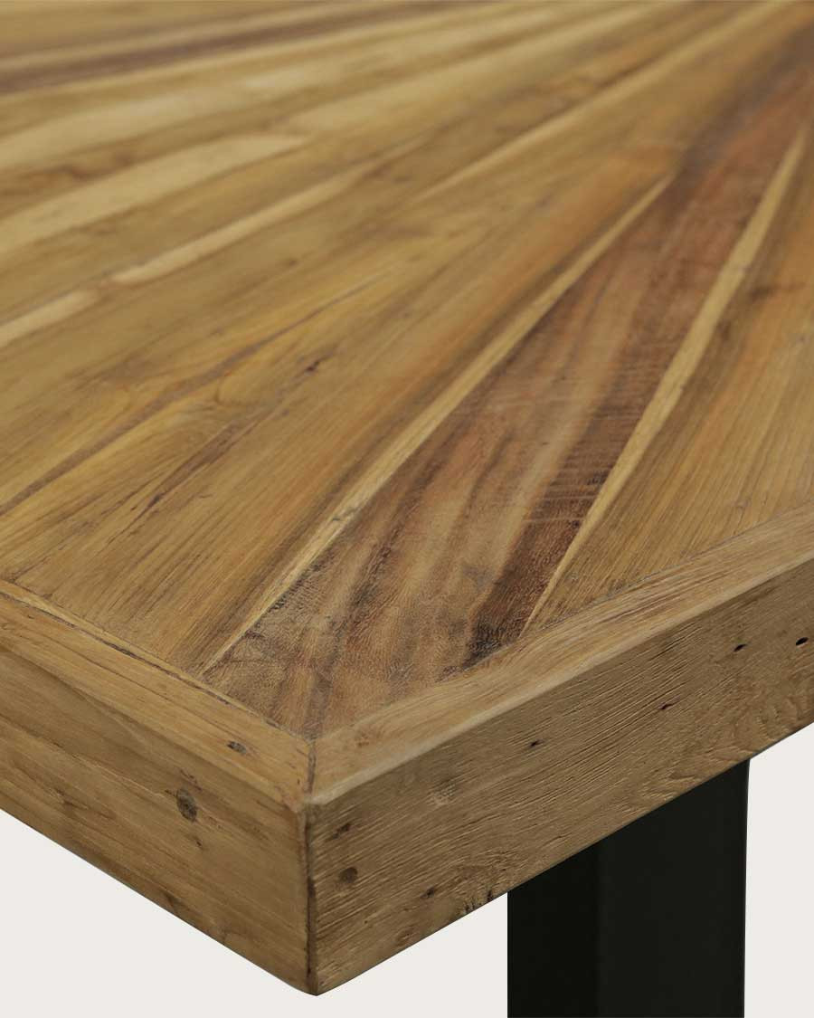 Sun - Table repas en teck massif motif soleil L200 cm 10 pers.