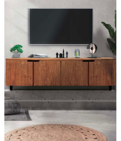 Jodhpur - Meuble TV 4 portes en teck massif