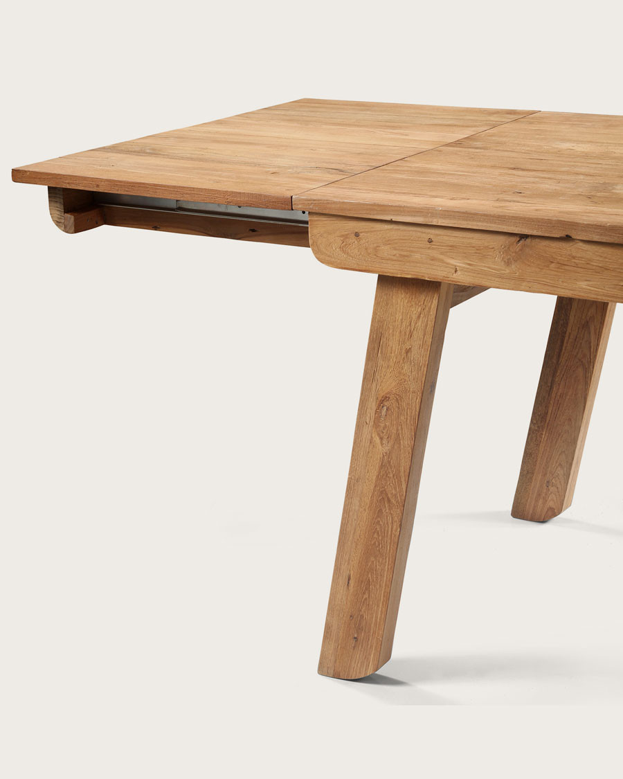 Jodhpur - Table repas rectangulaire avec allonge en teck massif