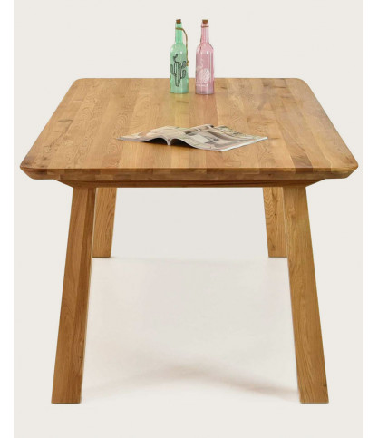 Naty - Table repas scandinave en chêne massif