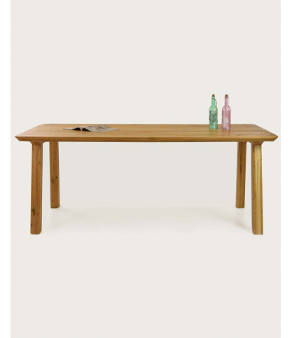 Naty - Table repas scandinave en chêne massif