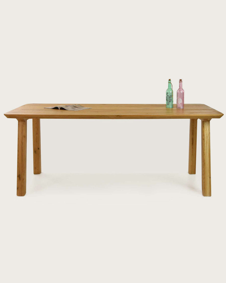 Naty - Table repas scandinave en chêne massif
